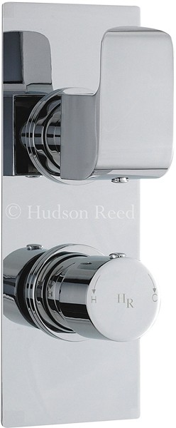 Larger image of Hudson Reed Hero Twin Concealed Thermostatic Shower Valve (Chrome).