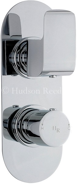 Larger image of Hudson Reed Hero Twin Concealed Thermostatic Shower Valve (Chrome).