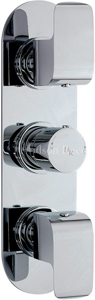 Larger image of Hudson Reed Hero Triple Concealed Thermostatic Shower Valve (Chrome).