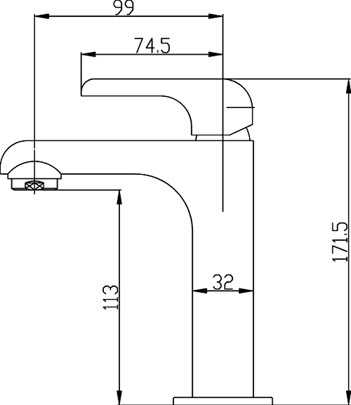 Technical image of Hudson Reed Hero Basin Mixer & Bath Filler Tap Set (Black & Chrome).