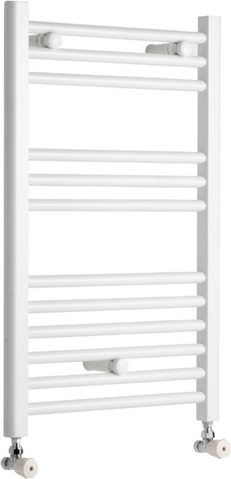 Larger image of Towel Rails Flat Straight Towel Rail (White). 500x760mm. 1431 BTU.