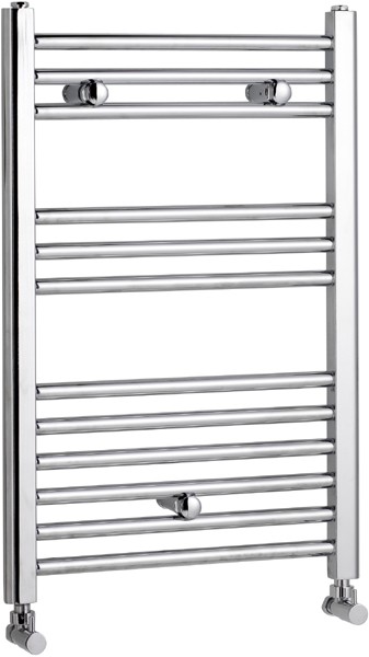 Larger image of Towel Rails Flat Straight Towel Rail (Chrome). 500x760mm. 1431 BTU.