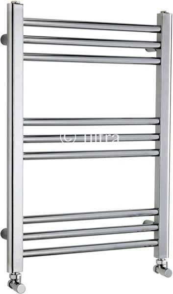 Larger image of Ultra Radiators Cloakroom Heated Towel Rail (Chrome). 500x700mm.