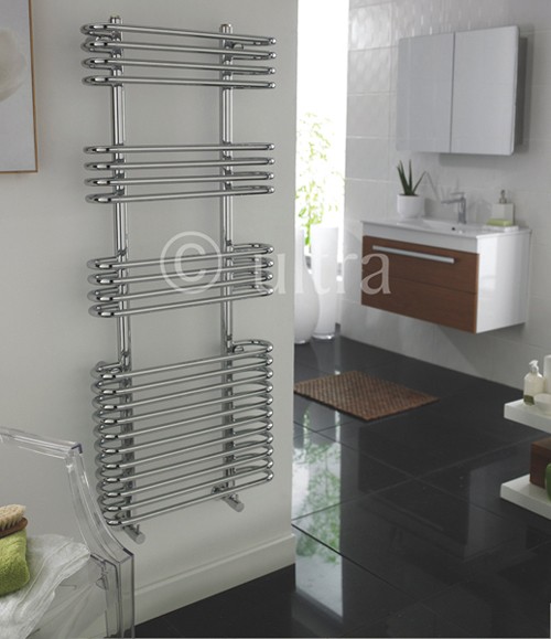 Example image of Ultra Radiators Sway Heated Towel Rail (Chrome). 500x1200mm.