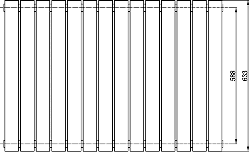 Technical image of Hudson Reed Radiators Revive Radiator (White). 826x633mm. 2763 BTU.