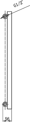 Technical image of Hudson Reed Radiators Revive Radiator (White). 1180x633mm. 3947 BTU.