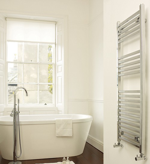 Example image of Hudson Reed Radiators Covent Radiator (Chrome). 450x1150mm. 1150 BTU.