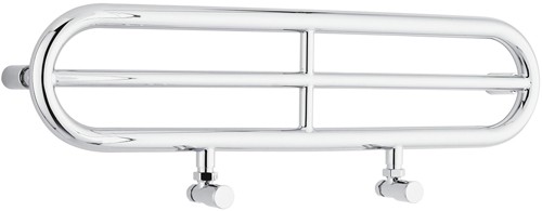 Larger image of Hudson Reed Finesse Oval Towel Radiator. 800x186 (Chrome).