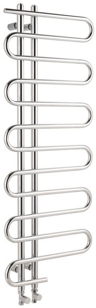 Larger image of Hudson Reed Finesse Twisted Towel Radiator. 1310x500 (Chrome).