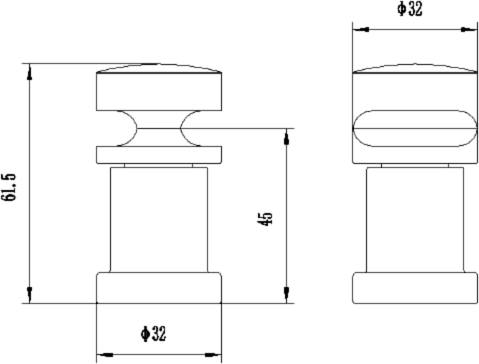 Technical image of Hudson Reed Radiators 4 x Revive Horizontal Radiator Brackets (Anthracite).