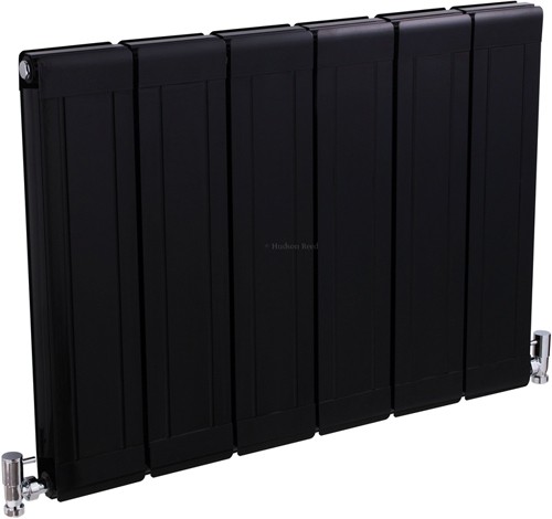 Larger image of Hudson Reed Radiators Glee Designer Radiator (Black). 832x600mm.