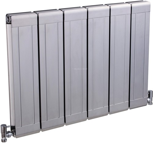 Larger image of Hudson Reed Radiators Glee Designer Radiator (Silver). 832x600mm.