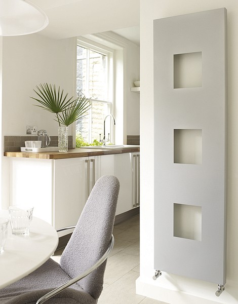 Example image of Hudson Reed Radiators Sabin Radiator (Silver). 460x1600mm. 1037 BTU.