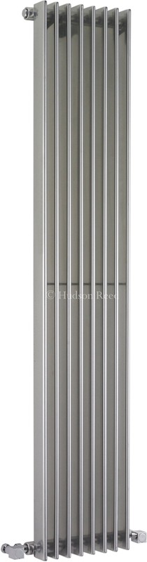 Larger image of Hudson Reed Radiators Fin Radiator (Silver). 304x1500mm. 4367 BTU.