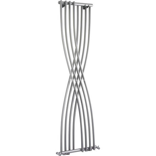 Larger image of Hudson Reed Radiators Xcite Designer Radiator (Silver). 450x1775mm.