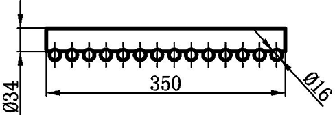 Technical image of Hudson Reed Radiators Refresh Radiator (White). 350x1500mm. 2512 BTU.