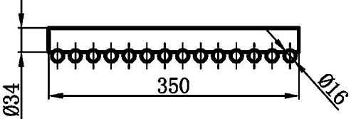 Technical image of Hudson Reed Radiators Refresh Radiator (White). 350x1800mm. 3144 BTU.