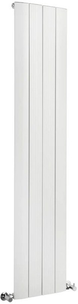 Larger image of Hudson Reed Rapture Curved Vertical Radiator. 1800x375 (White).