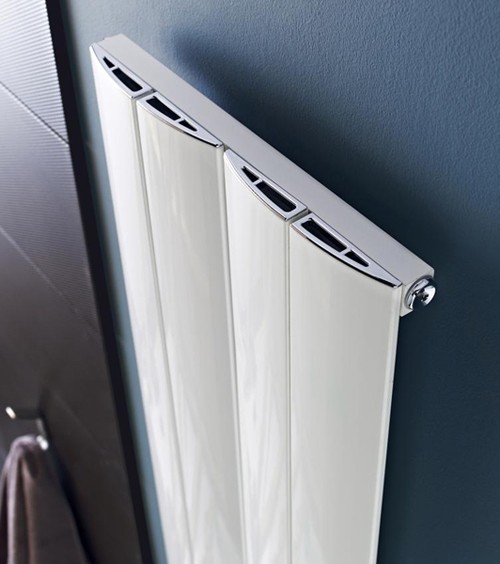 Example image of Hudson Reed Rapture Bowed Vertical Radiator. 1800x375 (White).