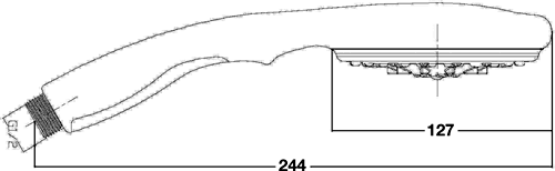 Technical image of Component Multi-Function Shower Handset (Chrome).