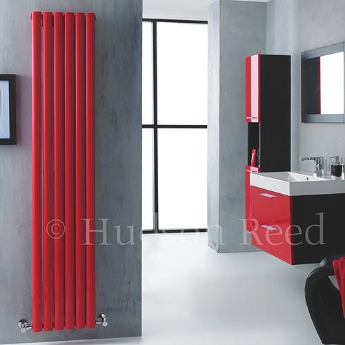 Example image of Hudson Reed Radiators Revive Red Radiator (Red). 354x1800mm. 3357 BTU.