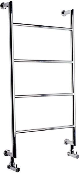 Larger image of HR Series 102 heated towel rail (chrome). 505x930mm. 710 BTU