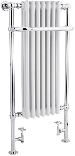 Larger image of HR Traditional Tall Marquis Towel Radiator. 1130x553 (Chrome).