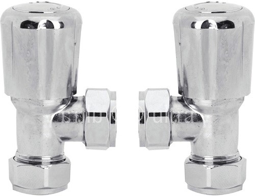 Larger image of Towel Rails Angled Radiator Valves (pair)