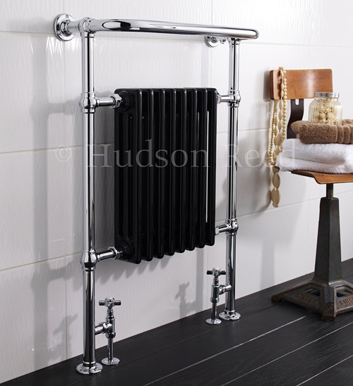 Example image of HR Traditional Marquis Heated Towel Rail (Chrome & Black). 675x960mm.