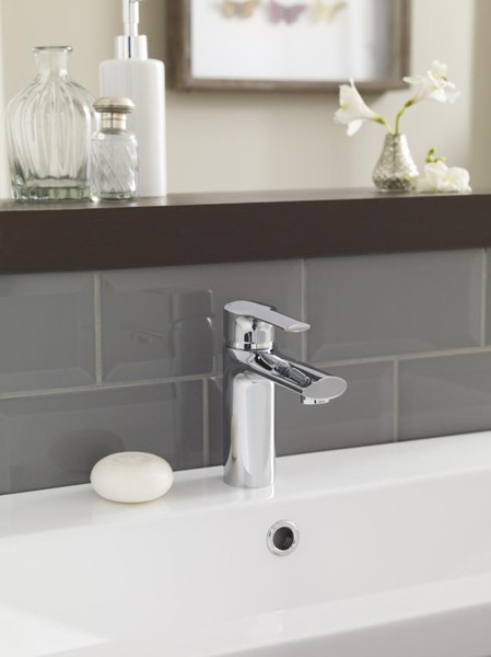 Example image of Ultra Imogen Mono Basin & Bath Shower Mixer Tap Set With Shower Kit.