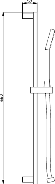 Technical image of Premier Showers Twin Thermostatic Shower Valve With LED Head & Slide Rail.