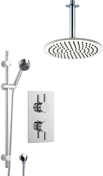 Larger image of Crown Showers Shower Set With Round Handset & Round Head (300mm).