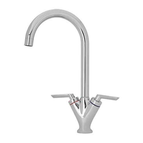 Larger image of Kitchen Mono Kitchen Tap With Swivel Spout (Chrome).