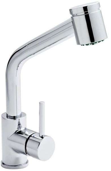 Larger image of Kitchen Rinser Kitchen Tap With Pull Out Spray (Chrome).