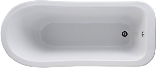Example image of Premier Suites Kensington 1500mm Slipper Bath With Toilet & Basin.