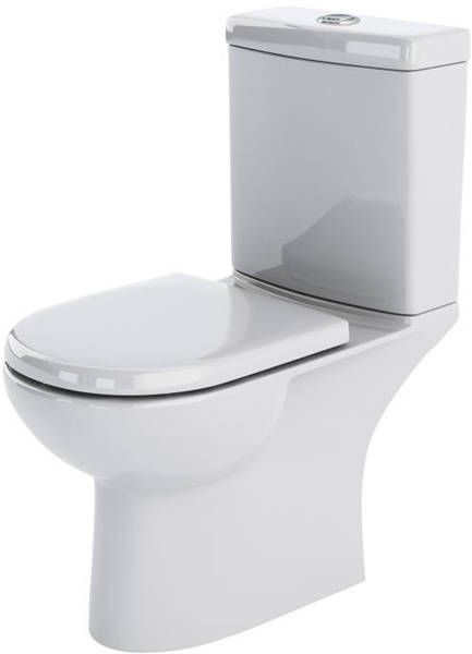 Example image of Nuie Lawton Compact Suite With Toilet, 550mm Basin & Full Pedestal (1TH).