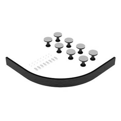 Larger image of Nuie Trays Easy Plumb Leg & Quadrant Plinth Set 1000-1200mm (Slate Grey).