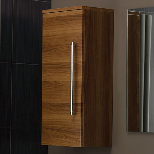 Larger image of Hudson Reed Grove Storage Cabinet (Walnut). Size 350x800mm.