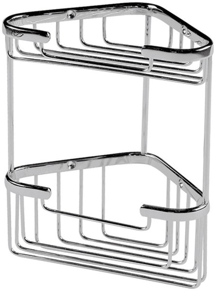 Larger image of Nuie Wirework Small 2 Tier Corner Basket