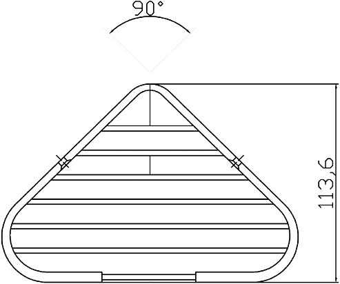 Technical image of Nuie Wirework Small 2 Tier Corner Basket