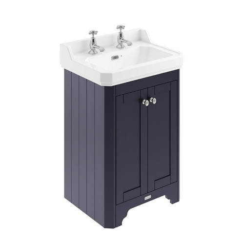 Larger image of Old London Furniture Vanity Unit With Basins 595mm (Blue, 2TH).