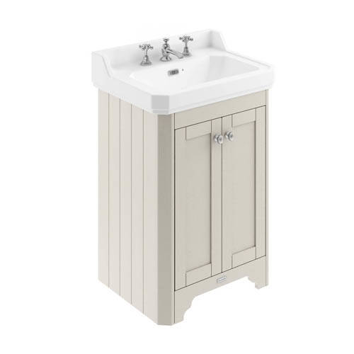 Larger image of Old London Furniture Vanity Unit With Basins 595mm (Sand, 3TH).