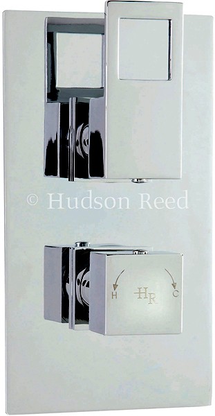Larger image of Hudson Reed Logo 3/4" Twin Thermostatic Shower Valve With Diverter.