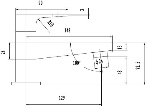 Technical image of Hudson Reed Logo Basin Mixer & Bath Filler Tap Set (Chrome).