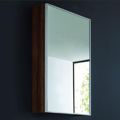 Larger image of Ultra Glide Mirror (Walnut). 500W x 150D x 800H mm.