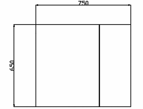 Technical image of Hudson Reed Sequence Mirror Bathroom Cabinet (Walnut).