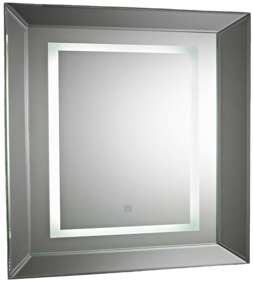 Larger image of Premier Mirrors Tempo Touch Sensor LED Bathroom Mirror (550x550).