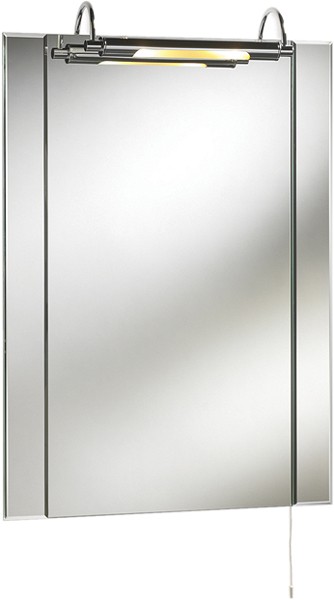 Larger image of Ultra Mirrors Pallas Bathroom Mirror With Light.  550x750mm.