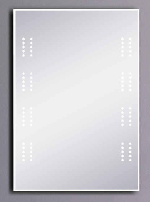 Larger image of Hudson Reed Vega backlit illuminated bathroom mirror. Size 500x700mm.