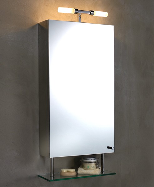 Example image of Hudson Reed Cabinets Rossini Bathroom Cabinet With Lights.  377x736mm.